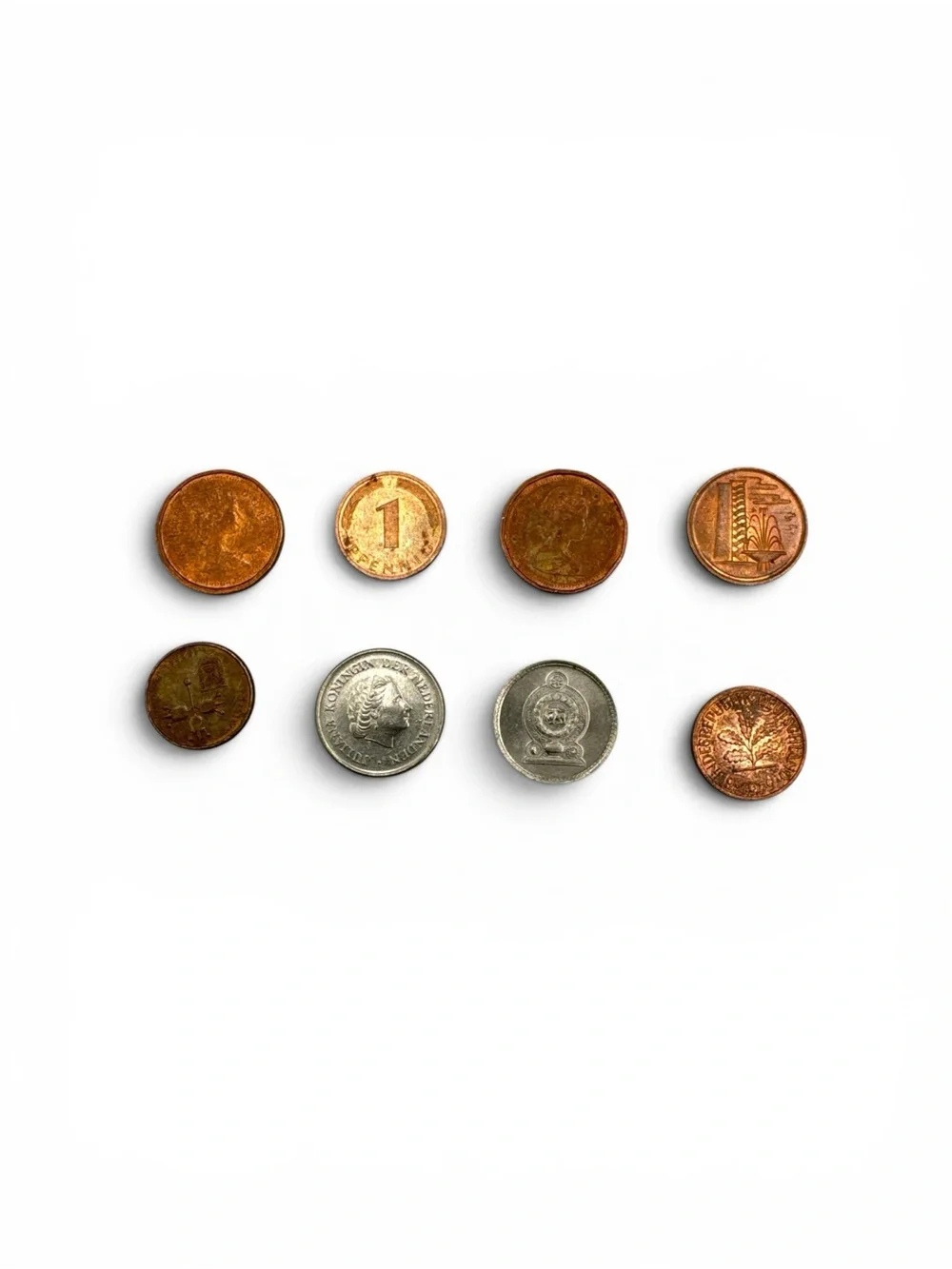 90 Mixed World Coins Foreign Coin Lot 20+ Countries Estate Collection Bulk